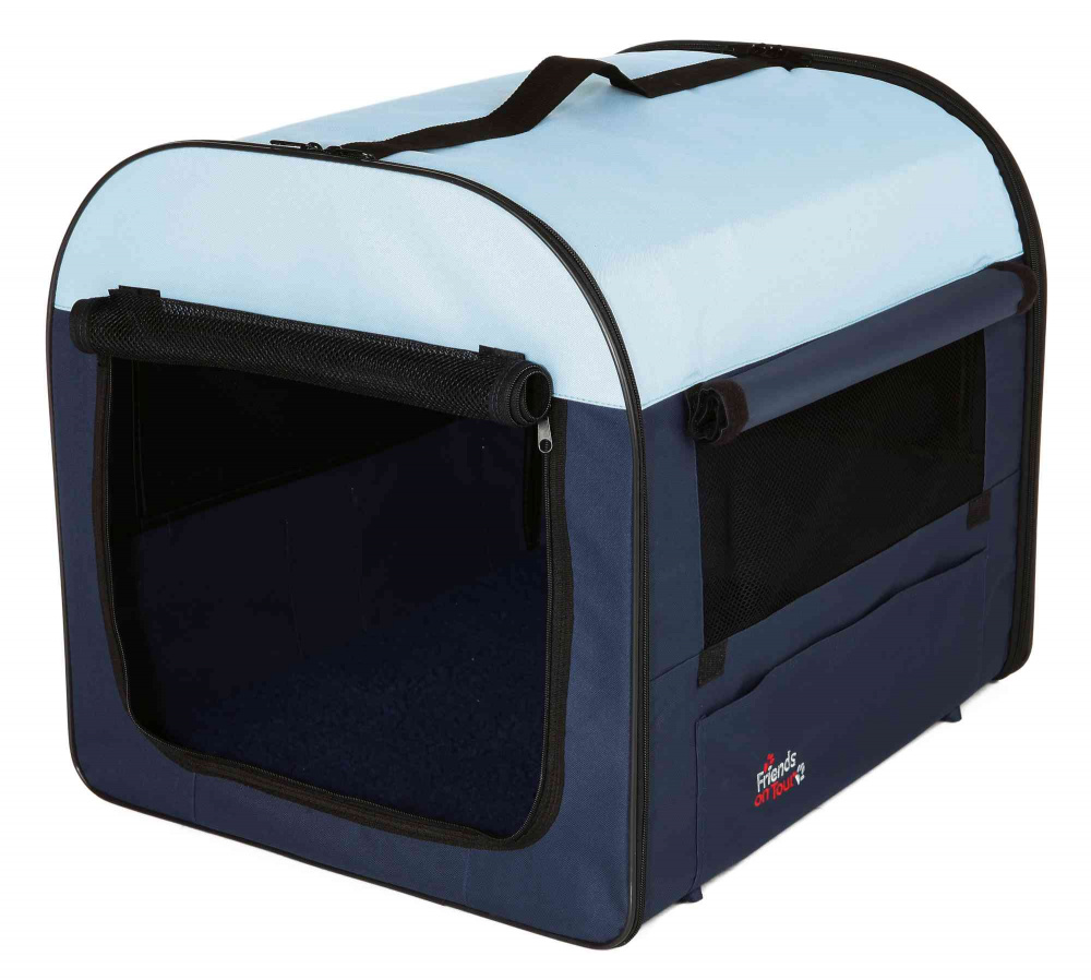 

Сумка-переноска Trixie "Soft Kennel Basic" S 50см × 50см × 60см синий с голубым (TX-39703)