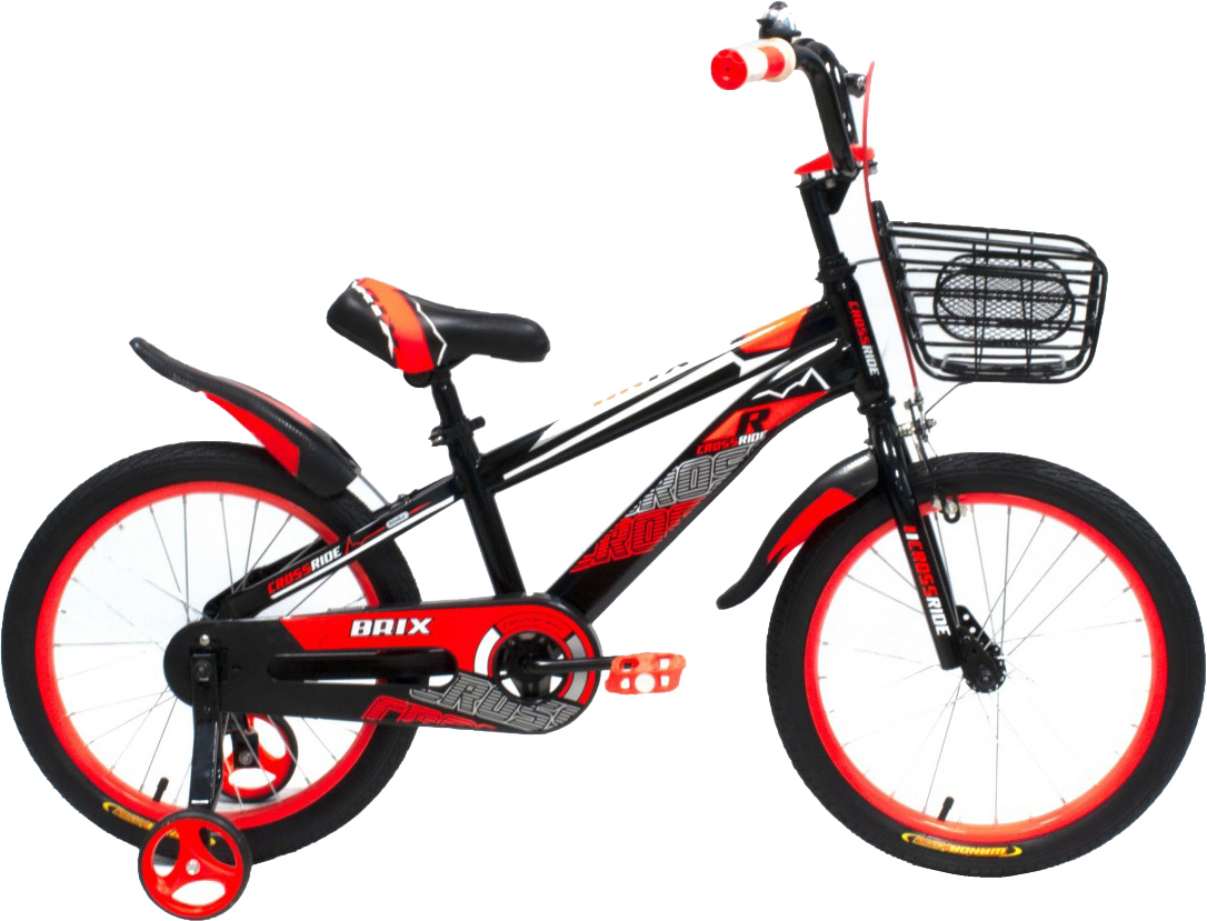 

Детский велосипед Crossride Brix 18" 2021 Чорно-помаранчевий (0457-П)