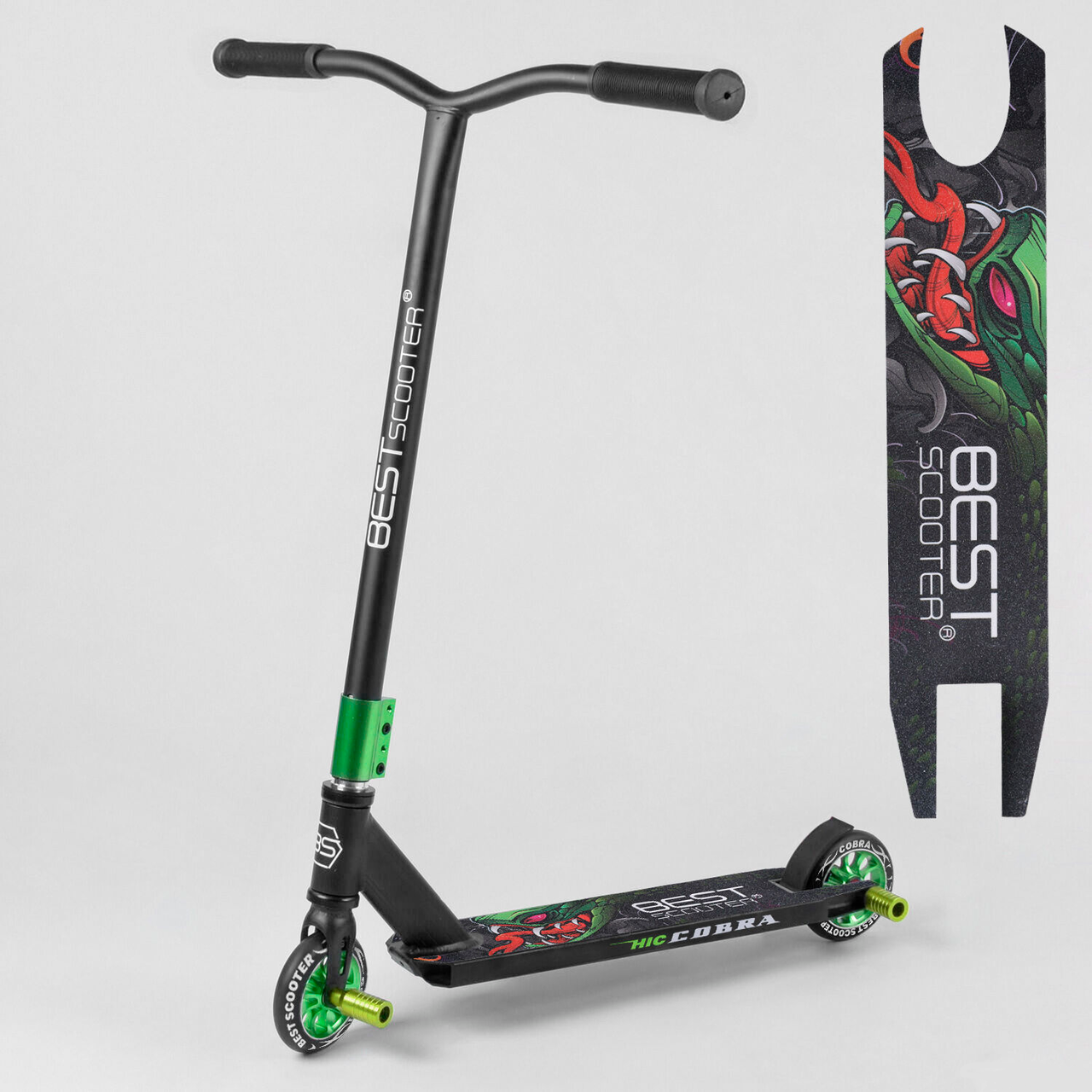 

Трюковый самокат для трюков Best Scooter алюминиевый с алюминиевыми дисками черный