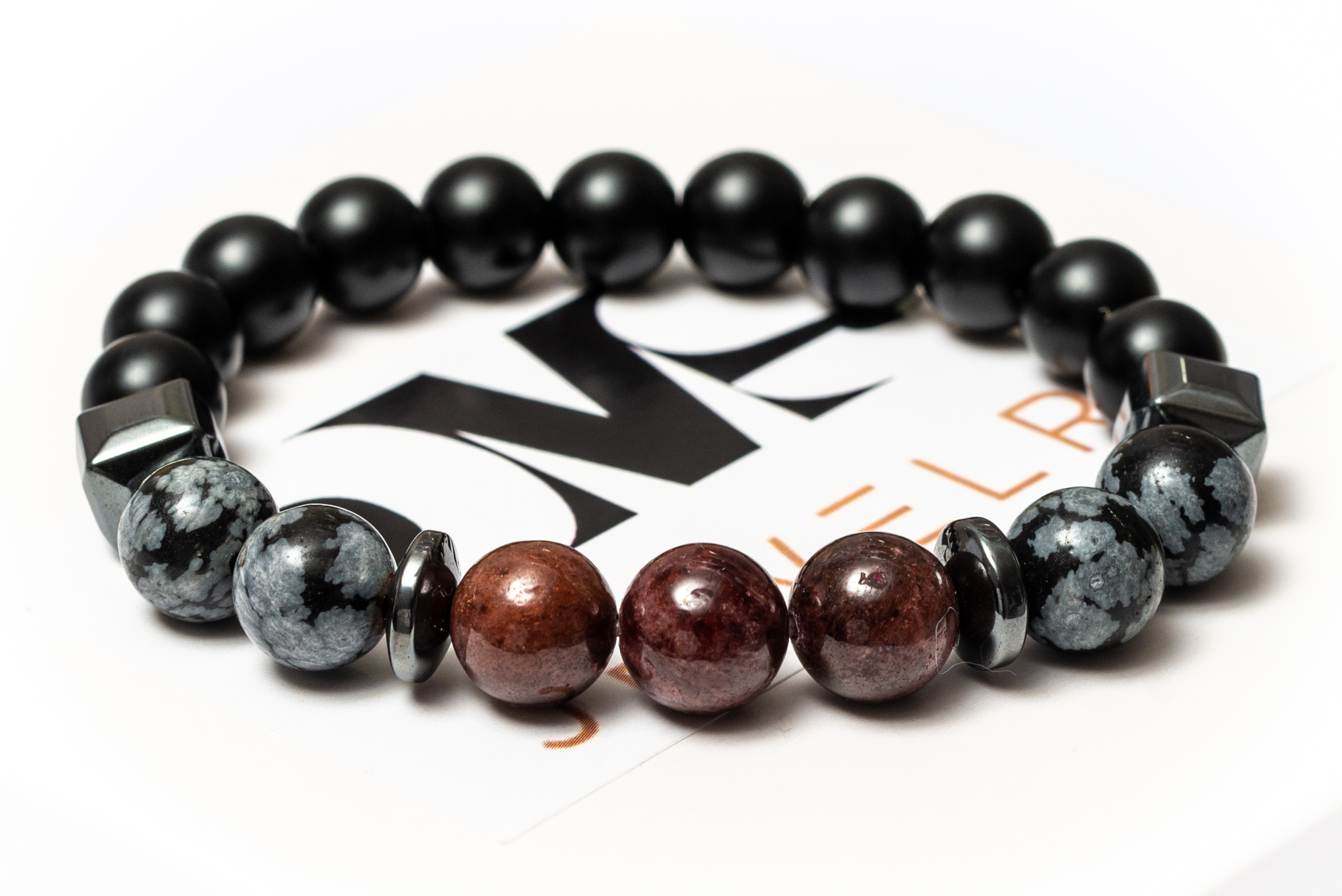 

Браслет мужской DMS Jewelry из шунгита, обсидиана, граната POWER OF SCORPION