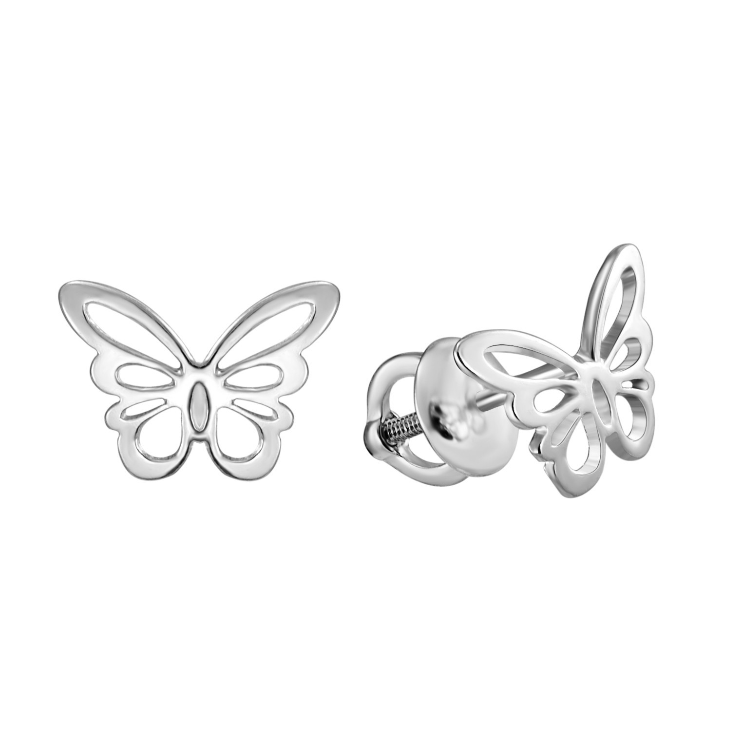 

Серебряные серьги пусеты HARMONY 923208 бел 923208