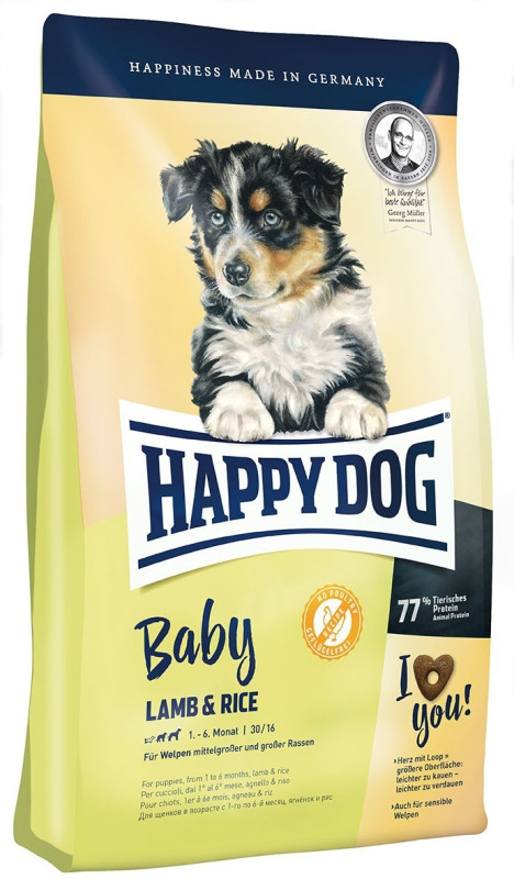 

Сухой корм Happy Dog Baby Lamb Rice для щенков крупных и средних пород (ягненок и рис) 18 кг
