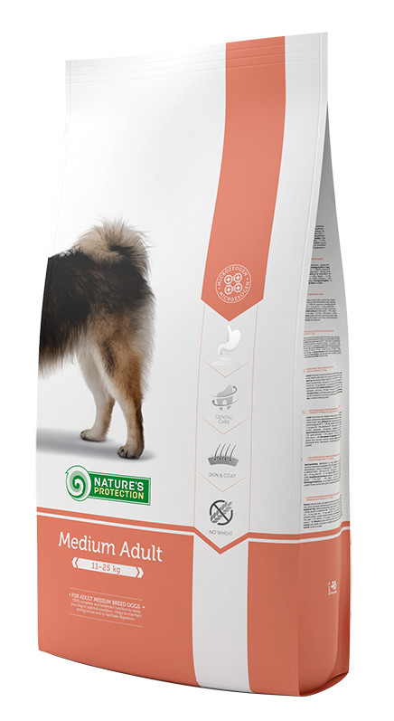 

Сухой корм Nature's Protection Dog Medium Adult для взрослых собак средних пород (птица) 12 кг
