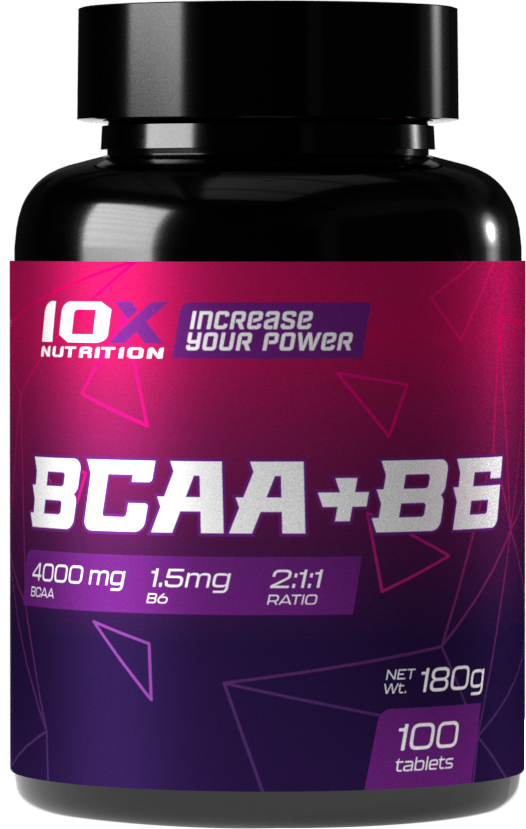 

Аминокислота 10X Nutrition BCAA + B6 100 таблеток (525272730719)