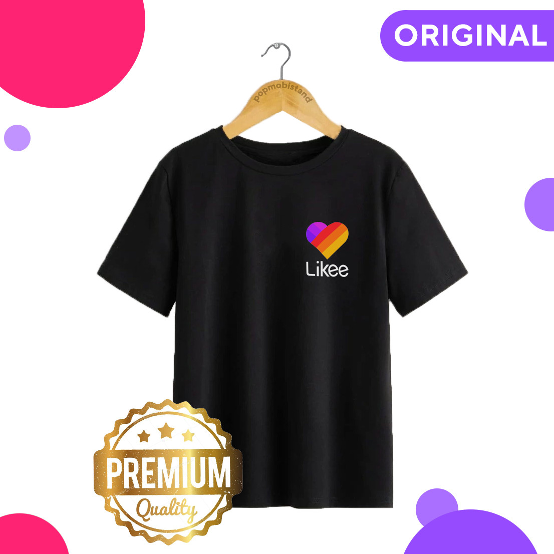 

Футболка Likee Video Premium качество Черная (Лайк Видео) Женская М