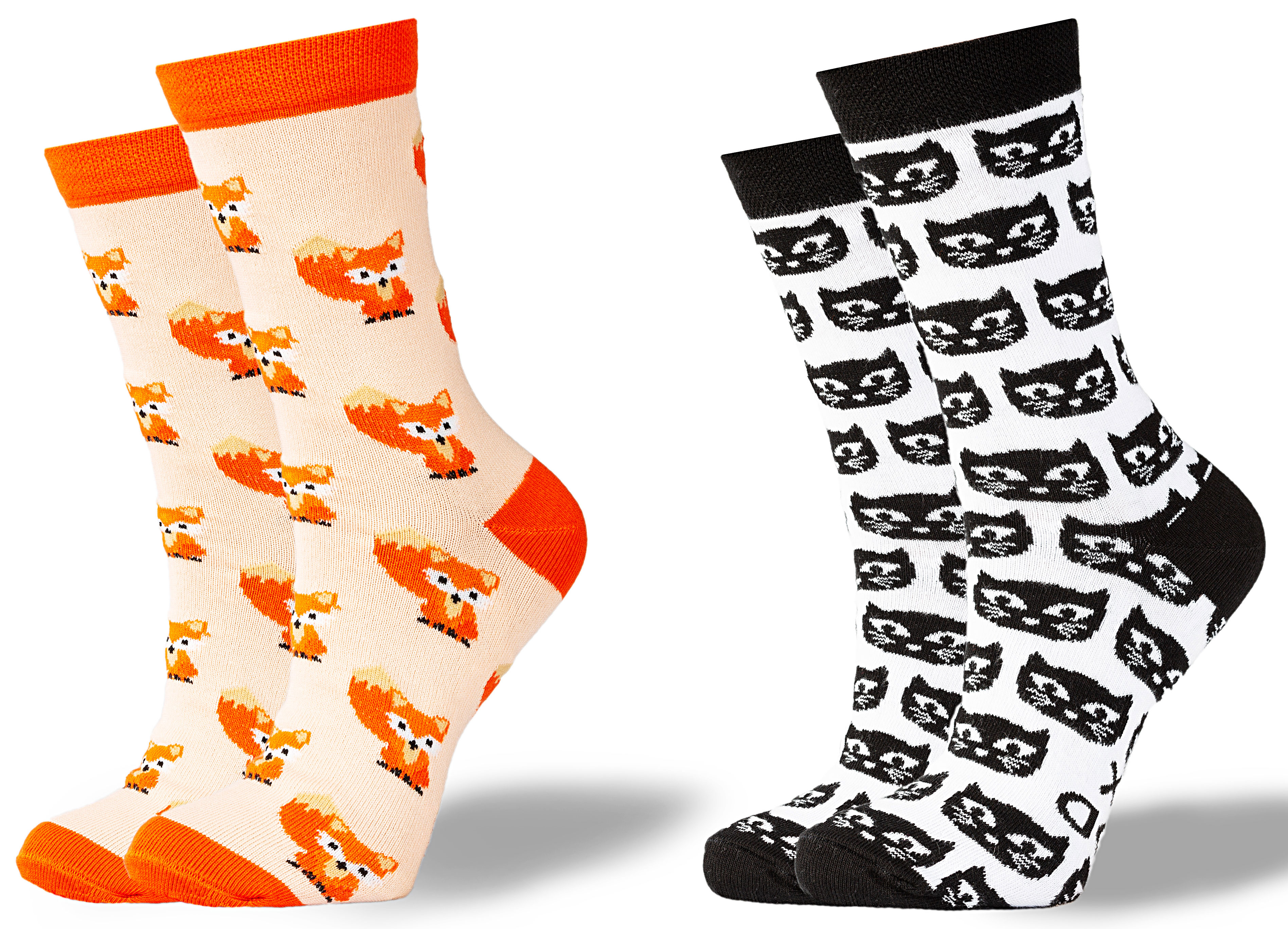 

Носки GoodSox 325 Black Cats + Shy Fox - р 2 шт Разноцветные, Носки GoodSox 325 Black Cats + Shy Fox 35-40 р 2 шт Разноцветные