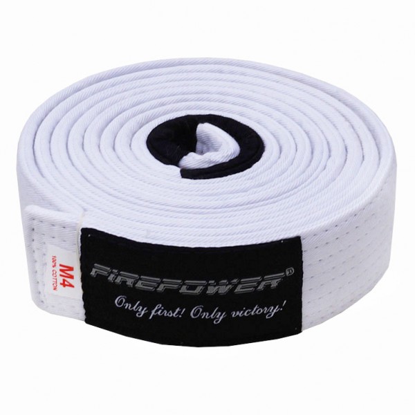 

Пояс детский для Бразильского Джиу-Джитсу Firepower Classic Light (M2) Белый