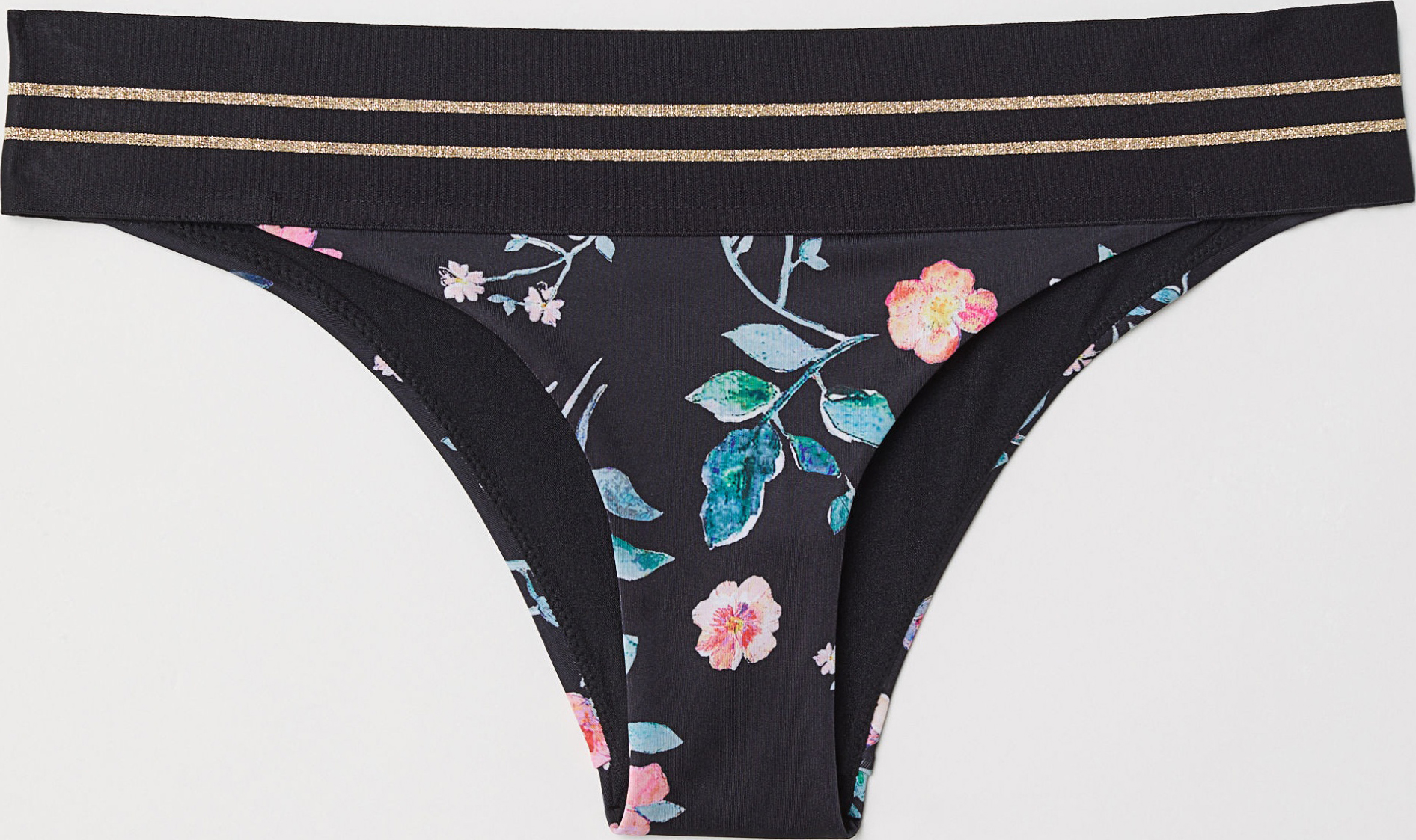 

Нижняя часть купальника H&M 5677297 38 Черный/Цветы