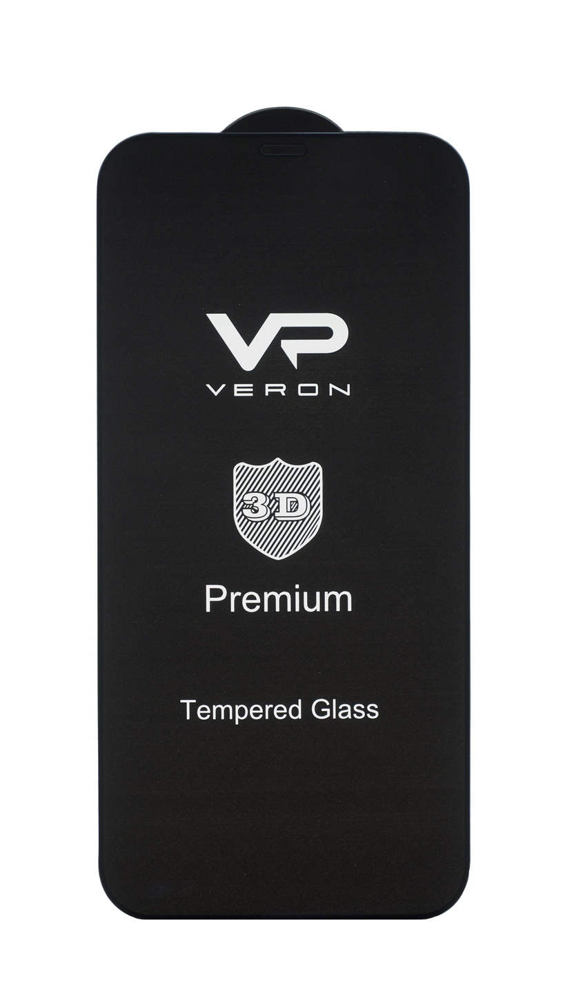 

Защитное стекло Veron Premium Glass Tempered Black Edition iPhone ( айфон ) 12 Black - Черное (V517)