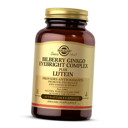 

Bilberry Ginkgo Eyebright Complex Plus Lutein Solgar 60вегкапс (72313016)