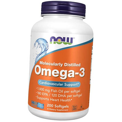 

Молекулярно дистиллированная Омега 3, Omega-3 1000, Now Foods 200гелкапс (67128007)