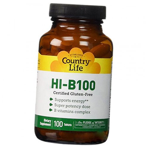 

Витамины группы В, Hi-B100, Country Life 100таб (36124017)