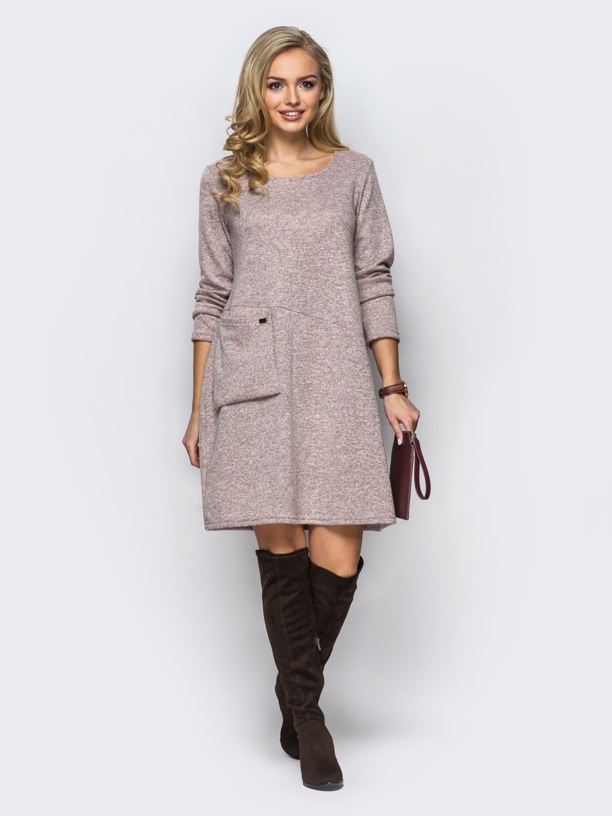 

Платье Dressa 13583 - Розовое, Платье Dressa 13583 52-54 Розовое