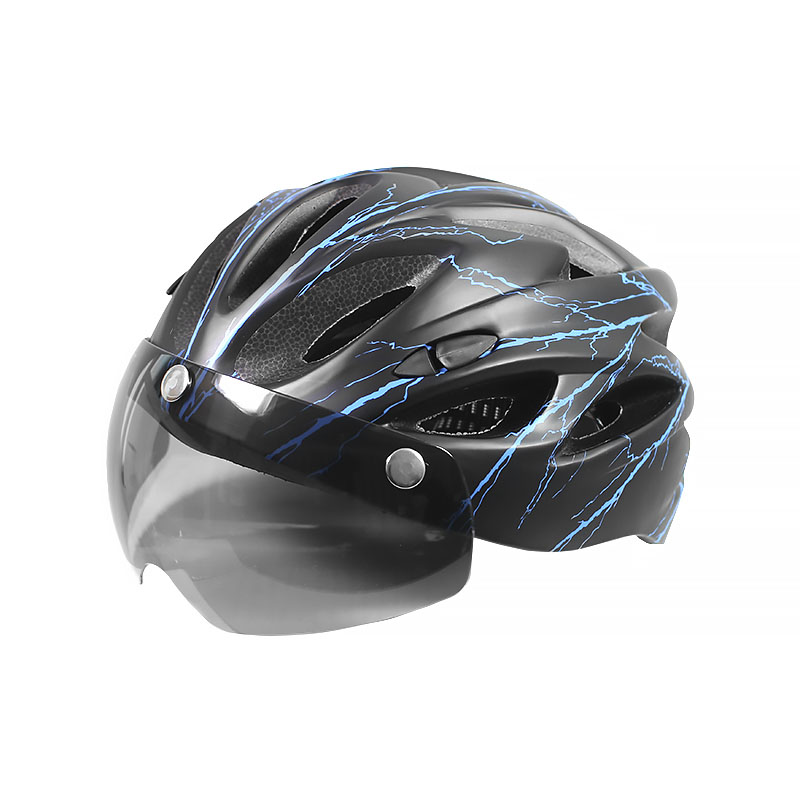 

Велосипедный шлем Lesko Helmet 258 Black + Blue L (57-58 см) защитный велошлем