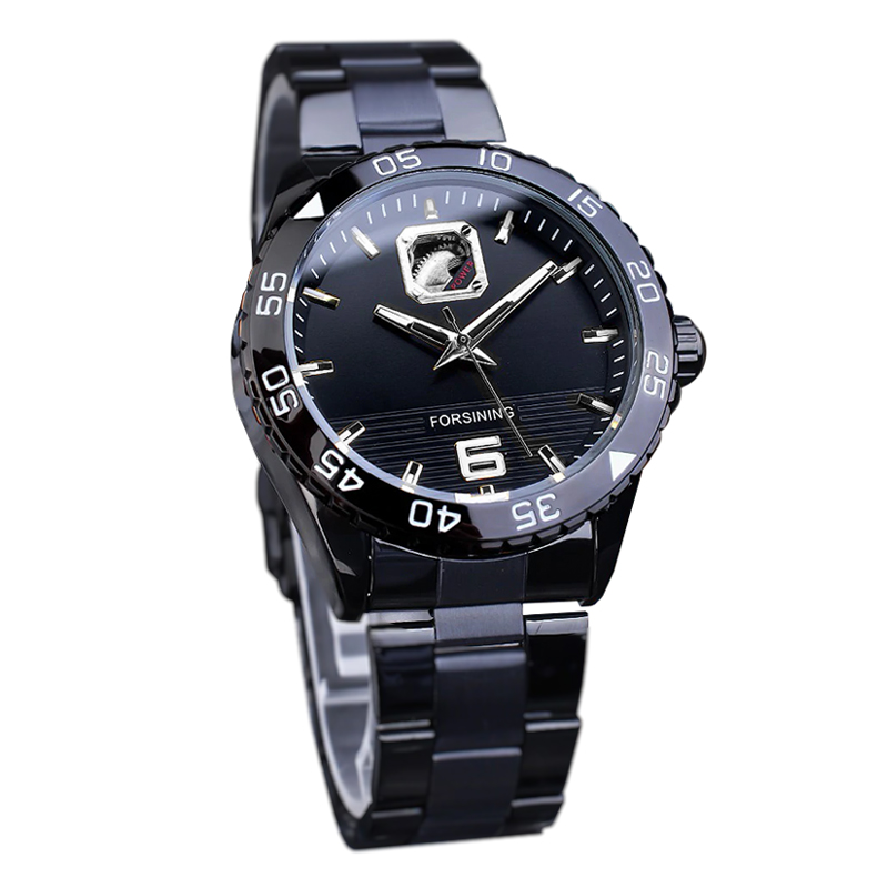 

Часы мужские FORSINING GMT1172 наручные скелетон Black