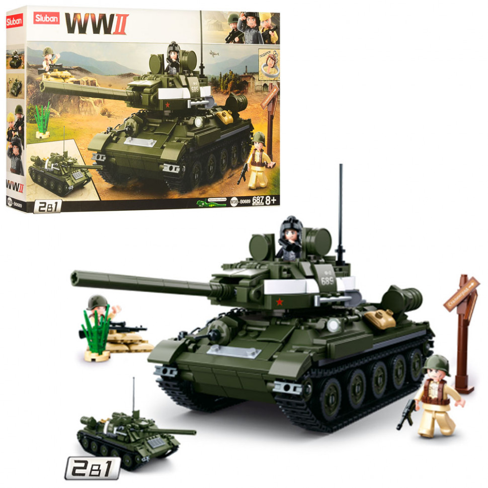 

Конструктор SLUBAN M38-B0689 (военный набор из 686 деталей)