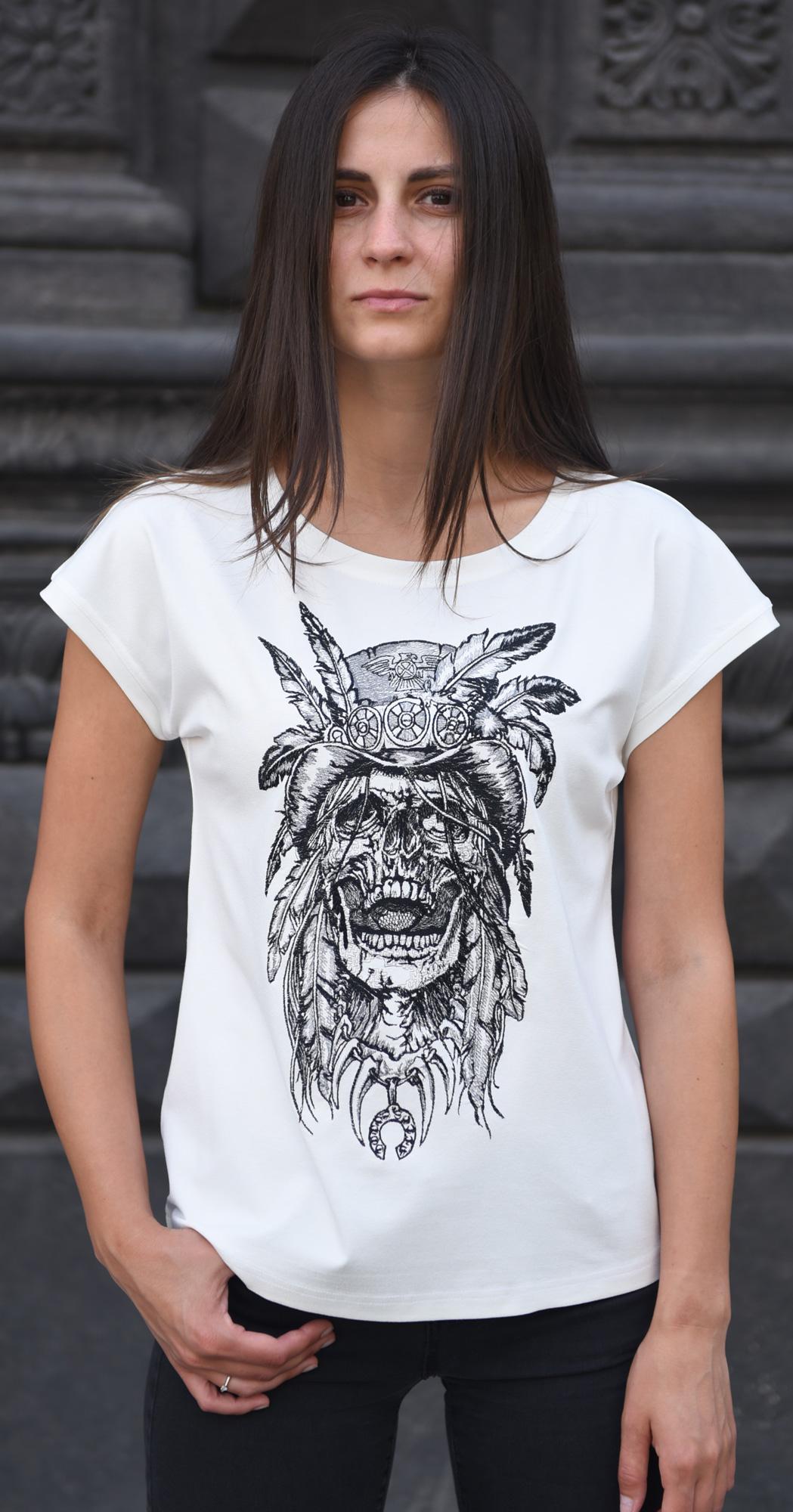 

Футболка Batiar Батяр Indian skull Молочная L (indian skull_L)