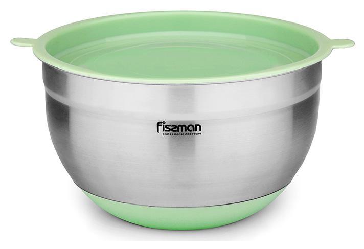 

Миска Fissman MIRABELLE 3л из нержавеющей стали с салатовой пластиковой крышкой (psg_FN-5113)