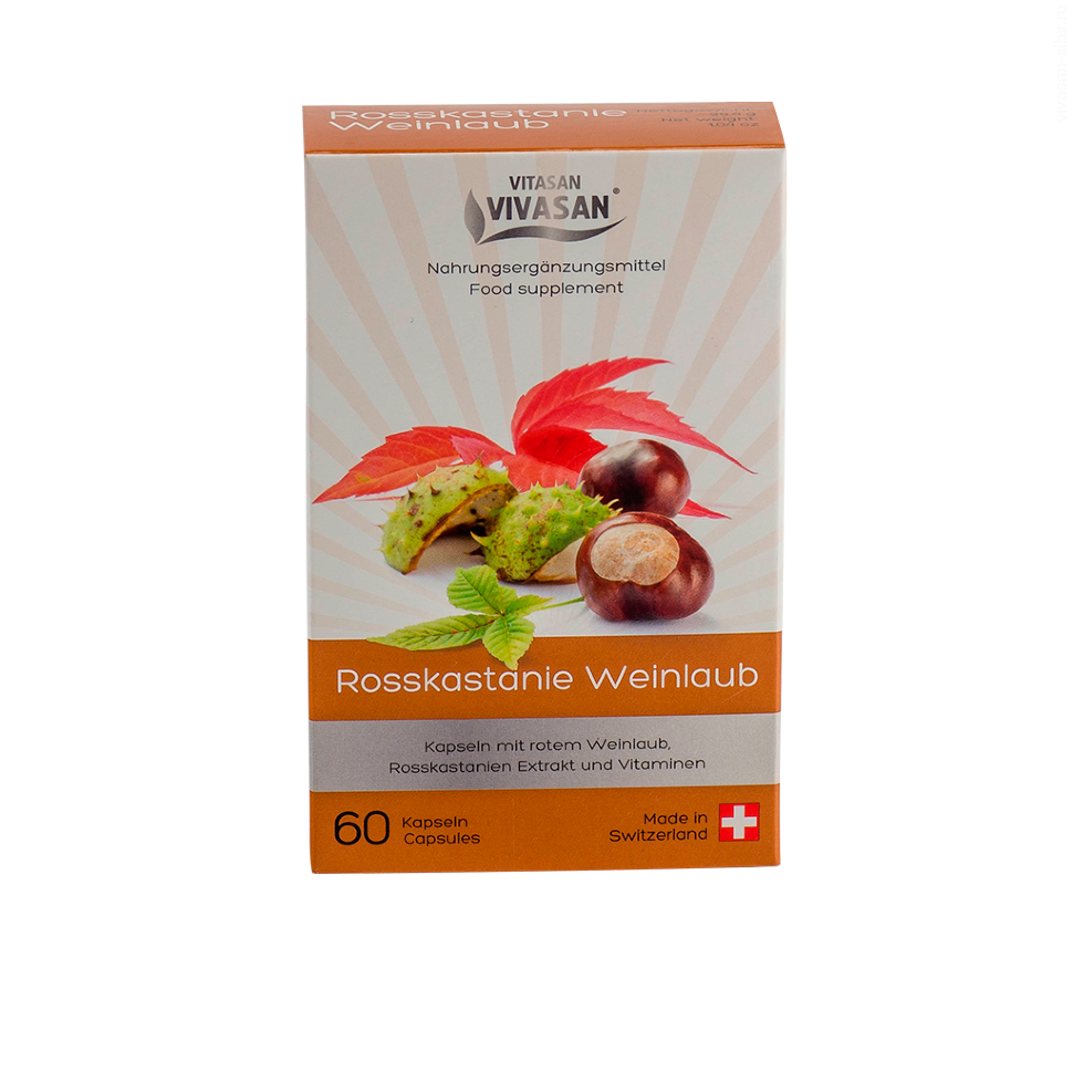 

Капсулы конский каштан и виноградные листья Vivasan Rosskastanie Weinlaub 60 шт