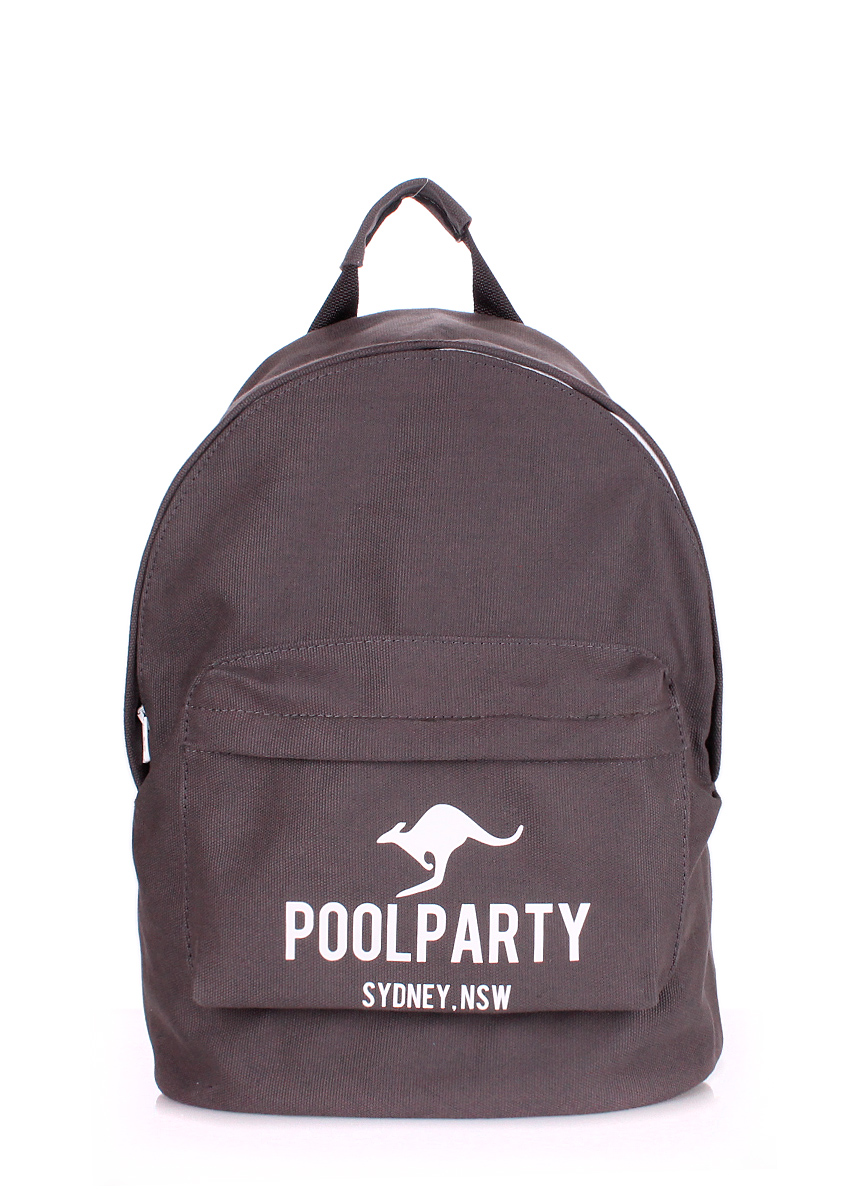 

Рюкзак молодежный POOLPARTY серый с кенгуру