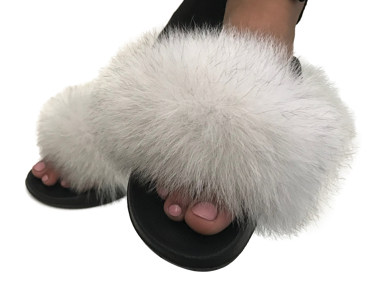 

Шлепки с натуральным мехом RizhikOva White 38 RO-1479