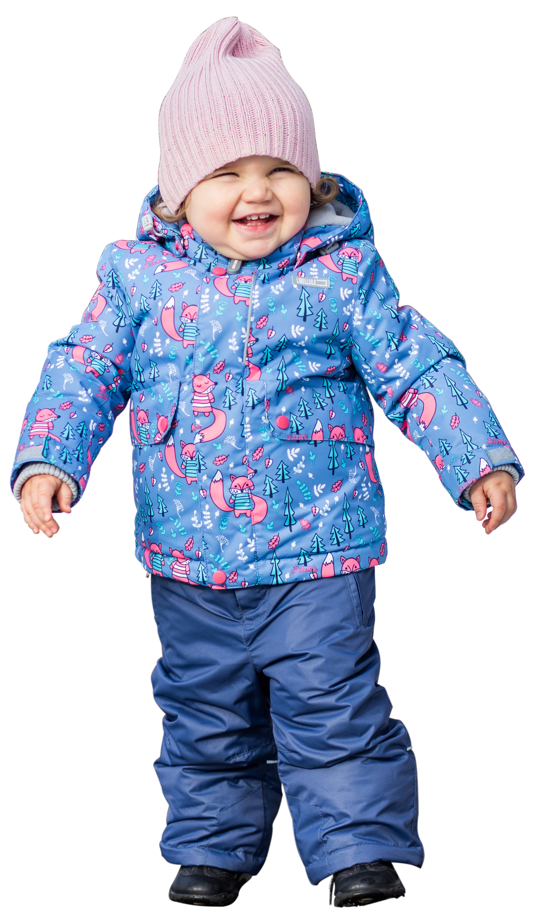 

Комплект (куртка + полукомбинезон) Baby Line Лисички 104 см Серебристо-синий