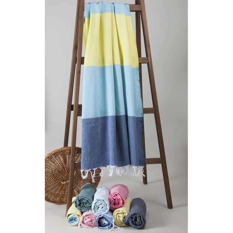 

Полотенце Barine Pestemal - Block 95*165 Indigo-mint-green