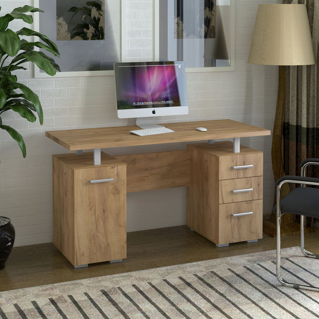 

Стол Лофт 04 Дуб Крафт Золотой