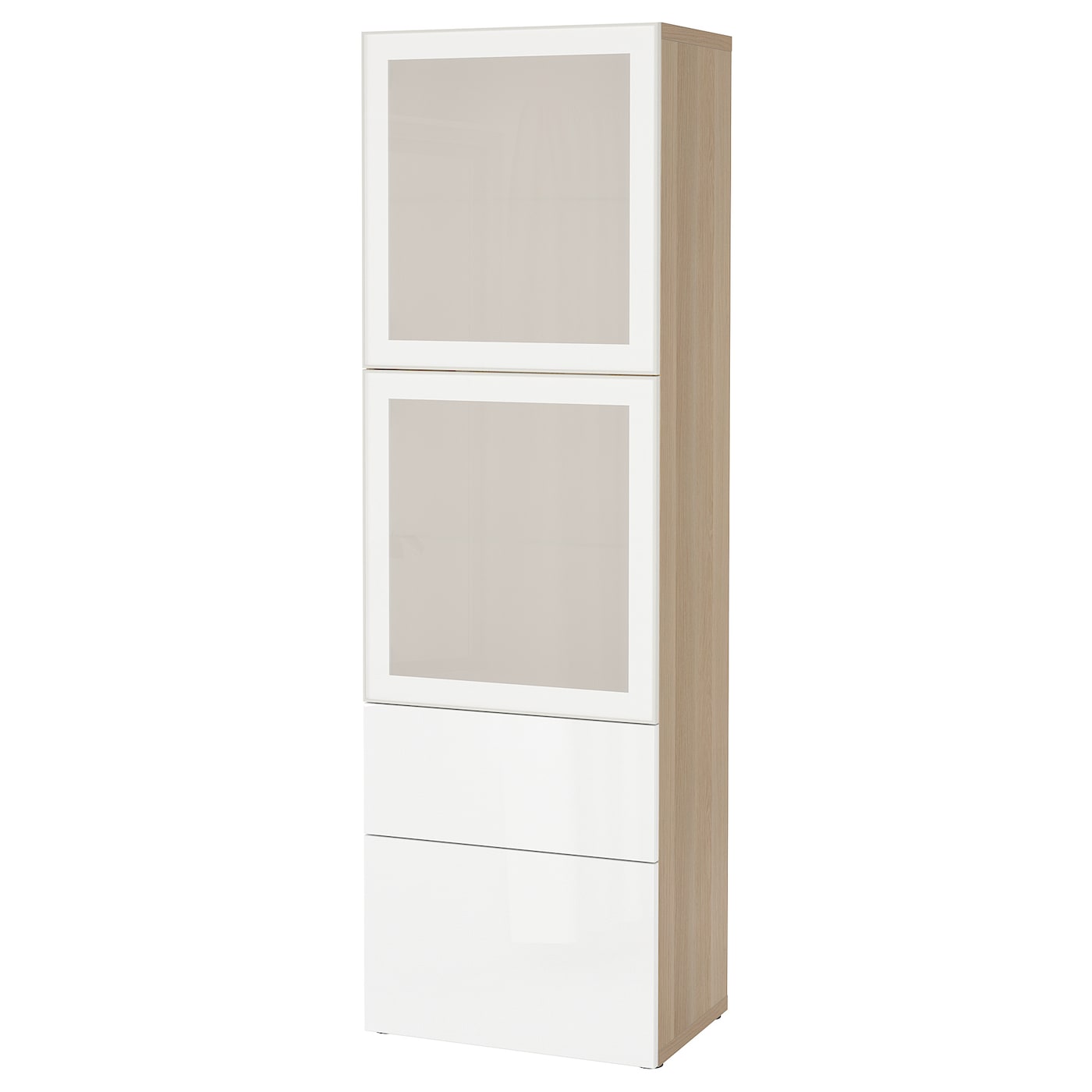 

Комбинация для хранения+стекл дверц IKEA БЕСТО под беленый дуб 893.011.70