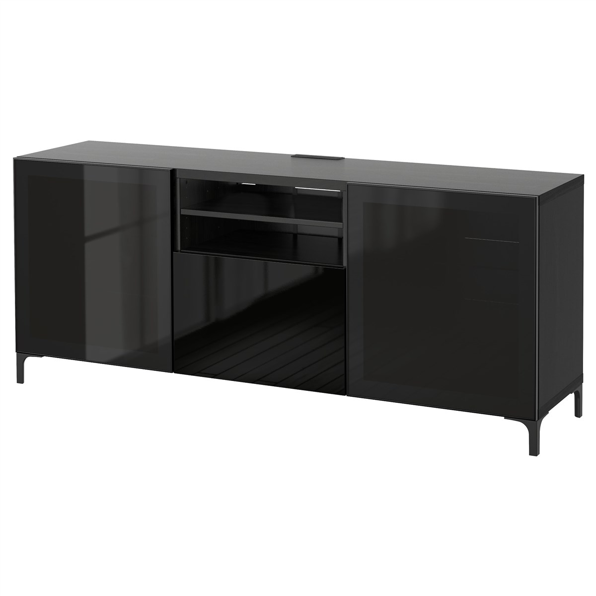 

Тумба для ТВ с ящиками IKEA БЕСТО черно-коричневый 691.940.67