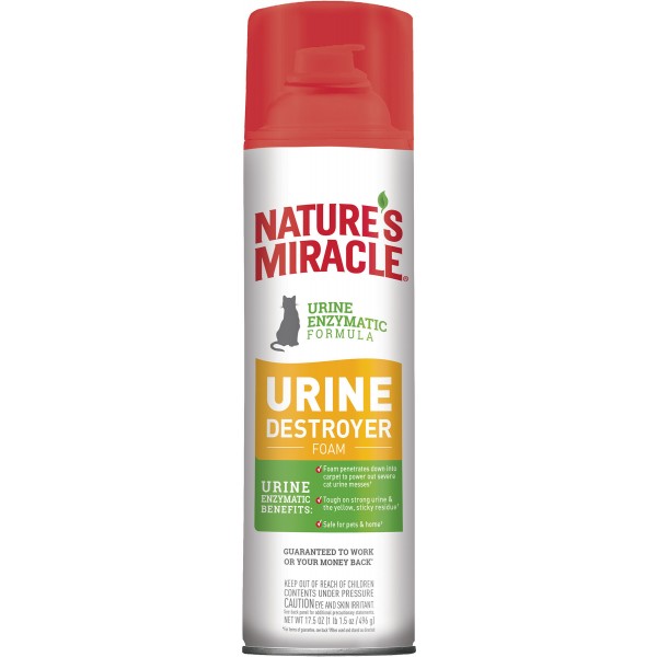 

Устранитель запаха мочи кошек аэрозоль-пена Nature`s Miracle 8in1 518ml (SUZ 680166/6949)
