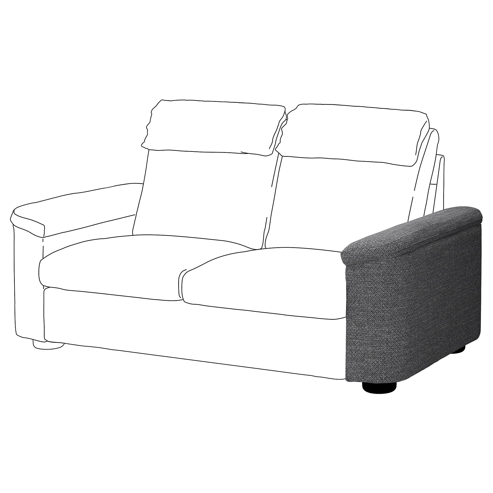 

Подлокотник IKEA ЛИДГУЛЬТ лейде серо-черный 092.900.62