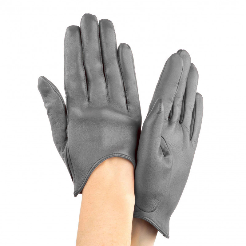 

Перчатки женские GlovesUA Итальянская кожа мод.377 р.7 светло-серые