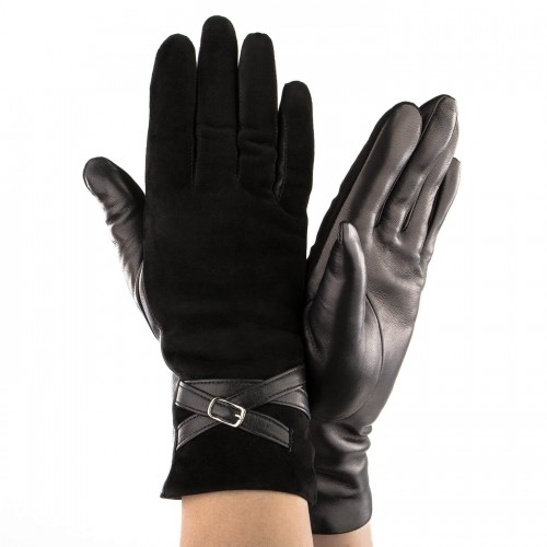 

Перчатки женские комбинированные GlovesUA мод.256 р.6.5 черные
