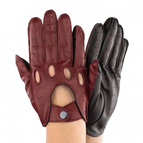 

Перчатки мужские автомобильные GlovesUA Итальянская кожа мод.275 р.11 бордо / черный