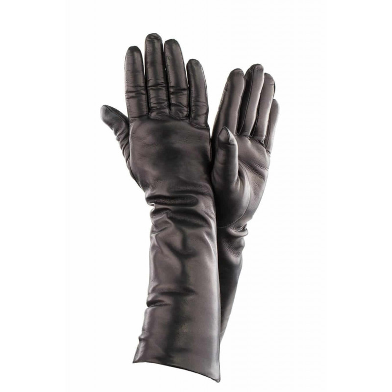 

Перчатки женские длинные GlovesUA Итальянская кожа мод.052-40 р.6 черные