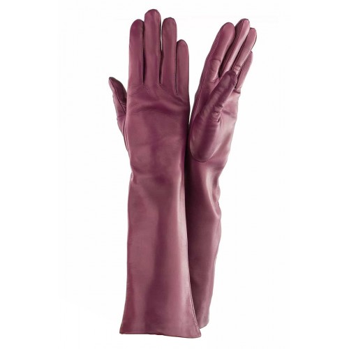 

Перчатки женские длинные GlovesUA Итальянская кожа мод.052-40 р.6 слива