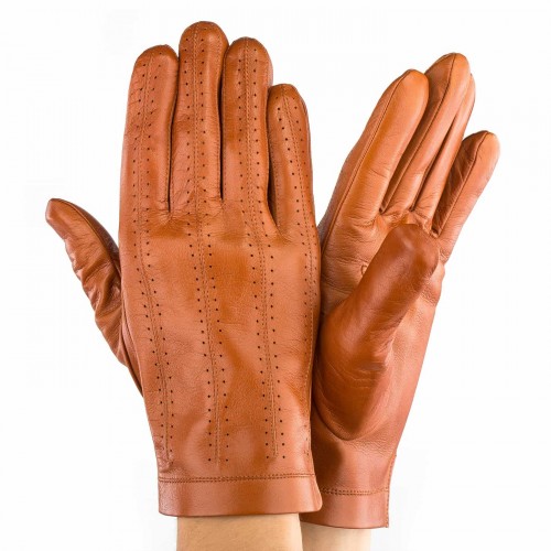 

Перчатки мужские GlovesUA Итальянская кожа мод.108 р.10 светлый коньяк