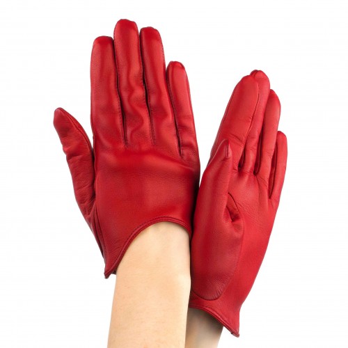 

Перчатки женские GlovesUA Итальянская кожа мод.377 р.7 красного цвета