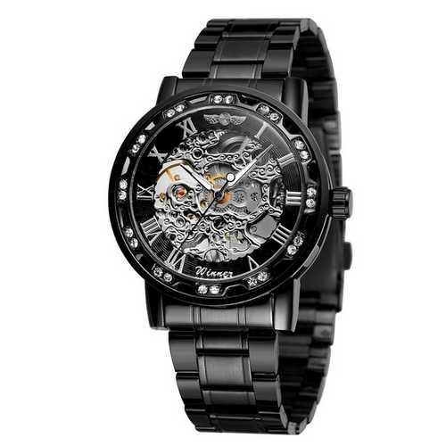 

Часы наручные Winner 8012 Diamonds Automatic Black-Silve