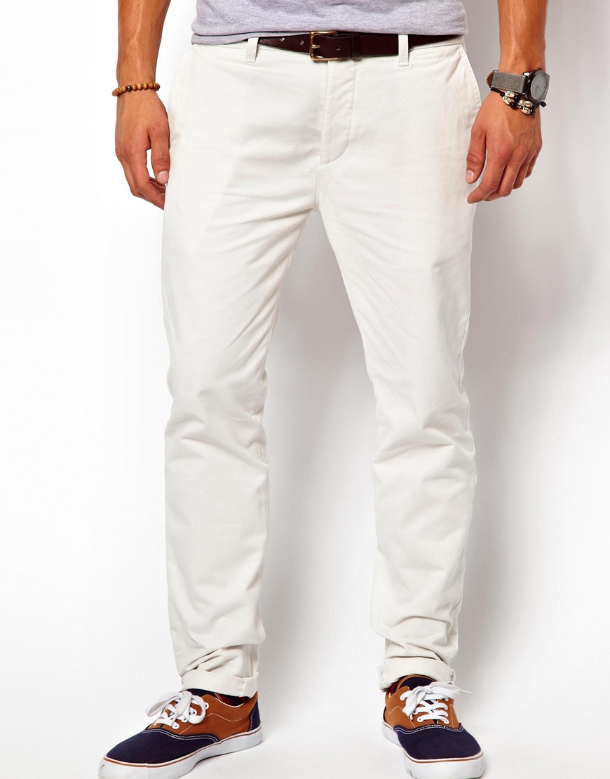 

Чиносы слим ASOS AS324349 S Белый