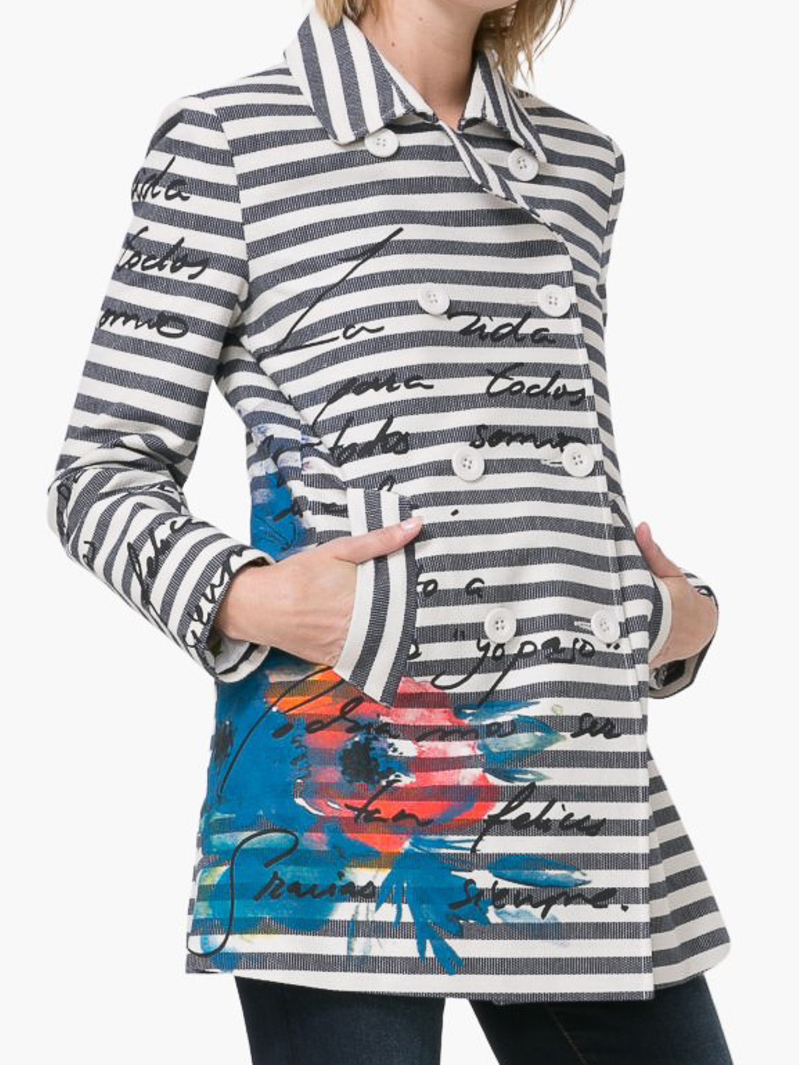 

Пальто в полоску Desigual 72E2EK3 XL Полоска