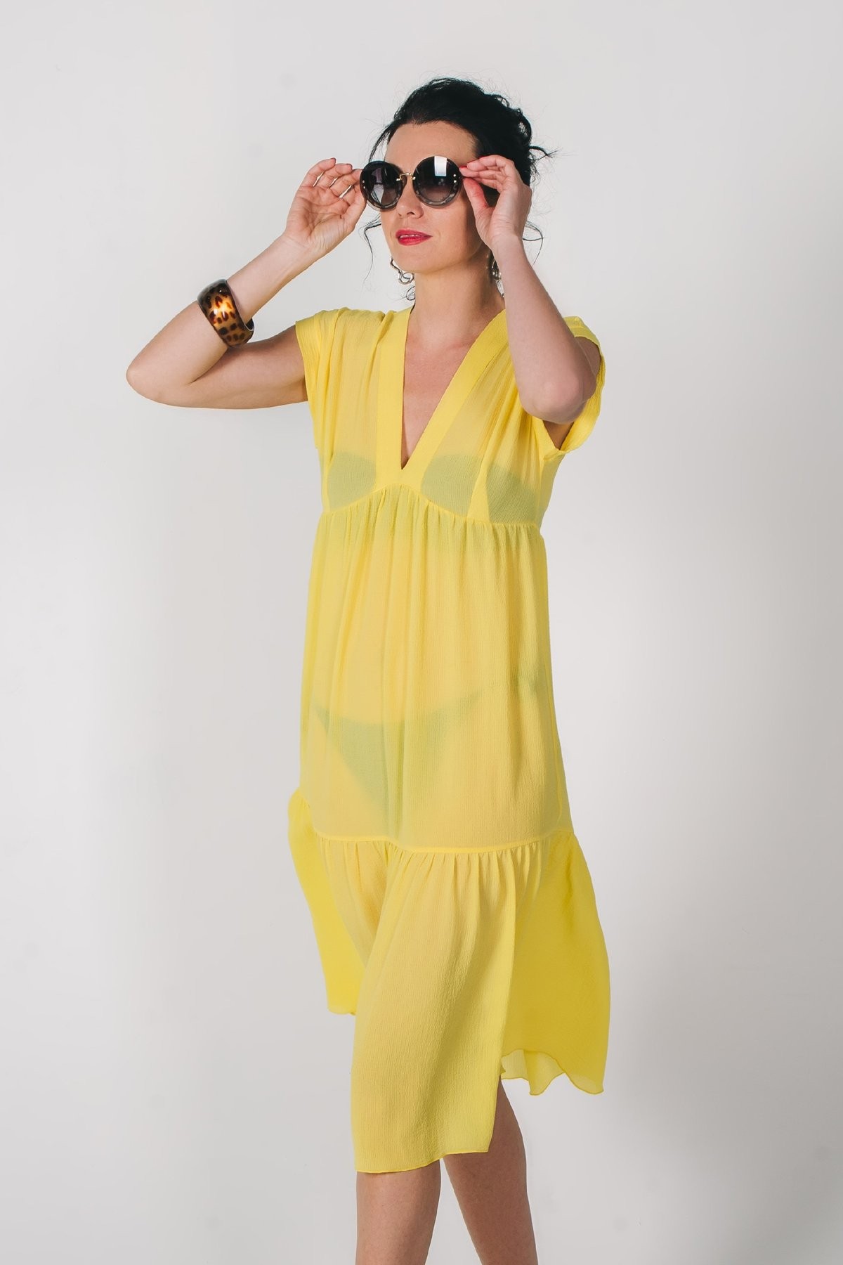 

Женская пляжная туника Shato ST 240 yellow () Желтый, Женская пляжная туника Shato ST 240 yellow 42(S) Желтый