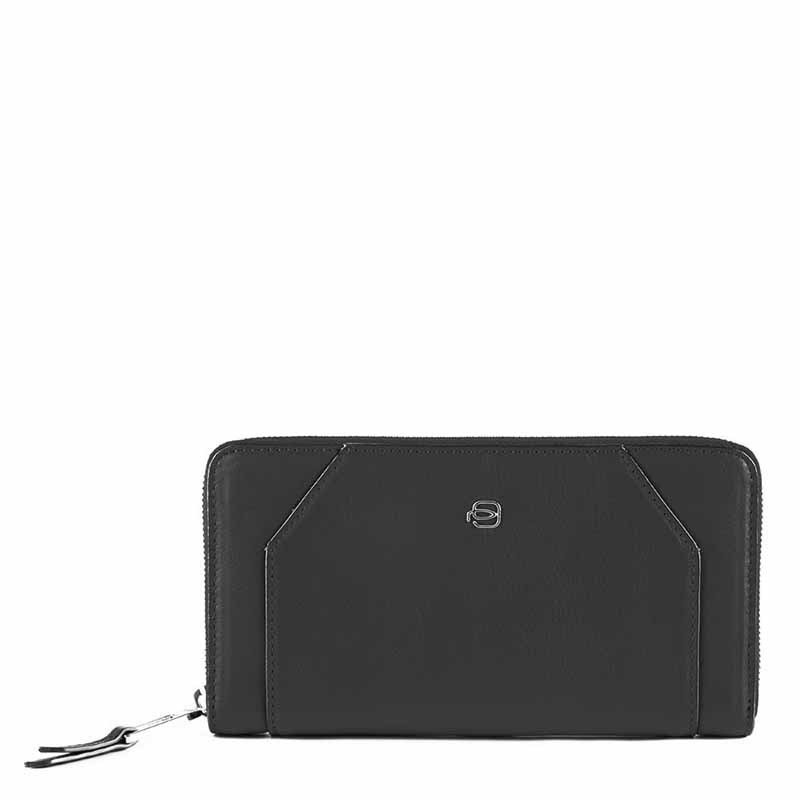 

Портмоне Piquadro MUSE Black верт. на молнии с RFID защитой