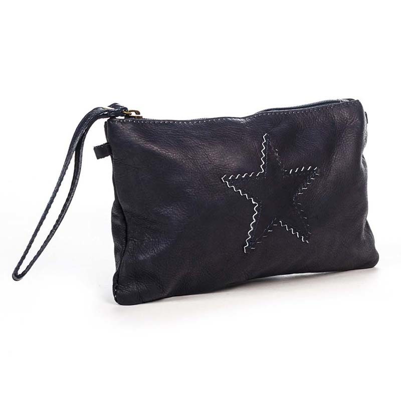 

Клатч кожаный Italian Bags Темно-синий