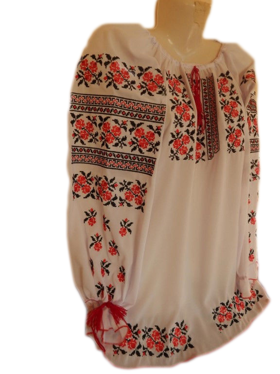 

Жіноча вишита блузка "Івет" 50 Біла BL-0088