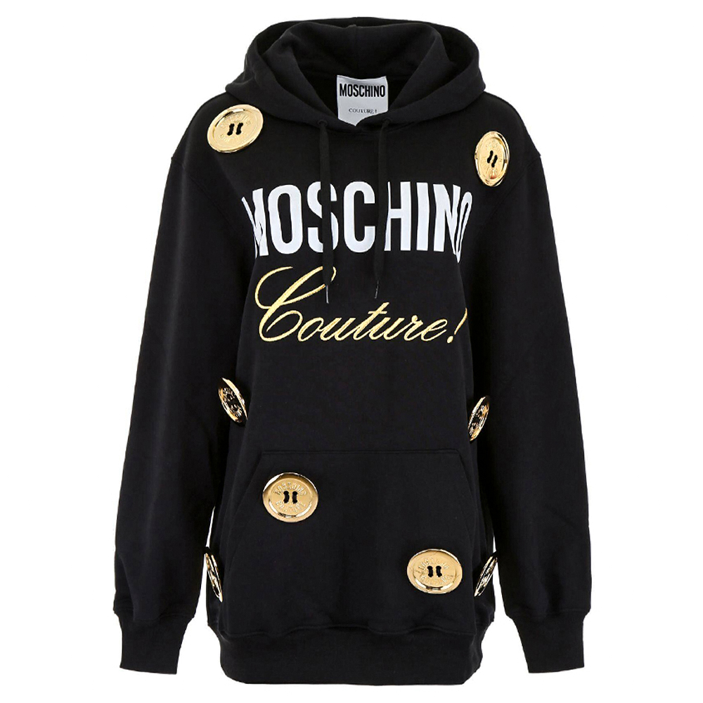 

Худі Moschino Couture AE011556 XS з великими ґудзиками чорне