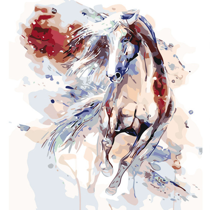 

Картина по номерам. Скакун 40*40см KpNe-02-05