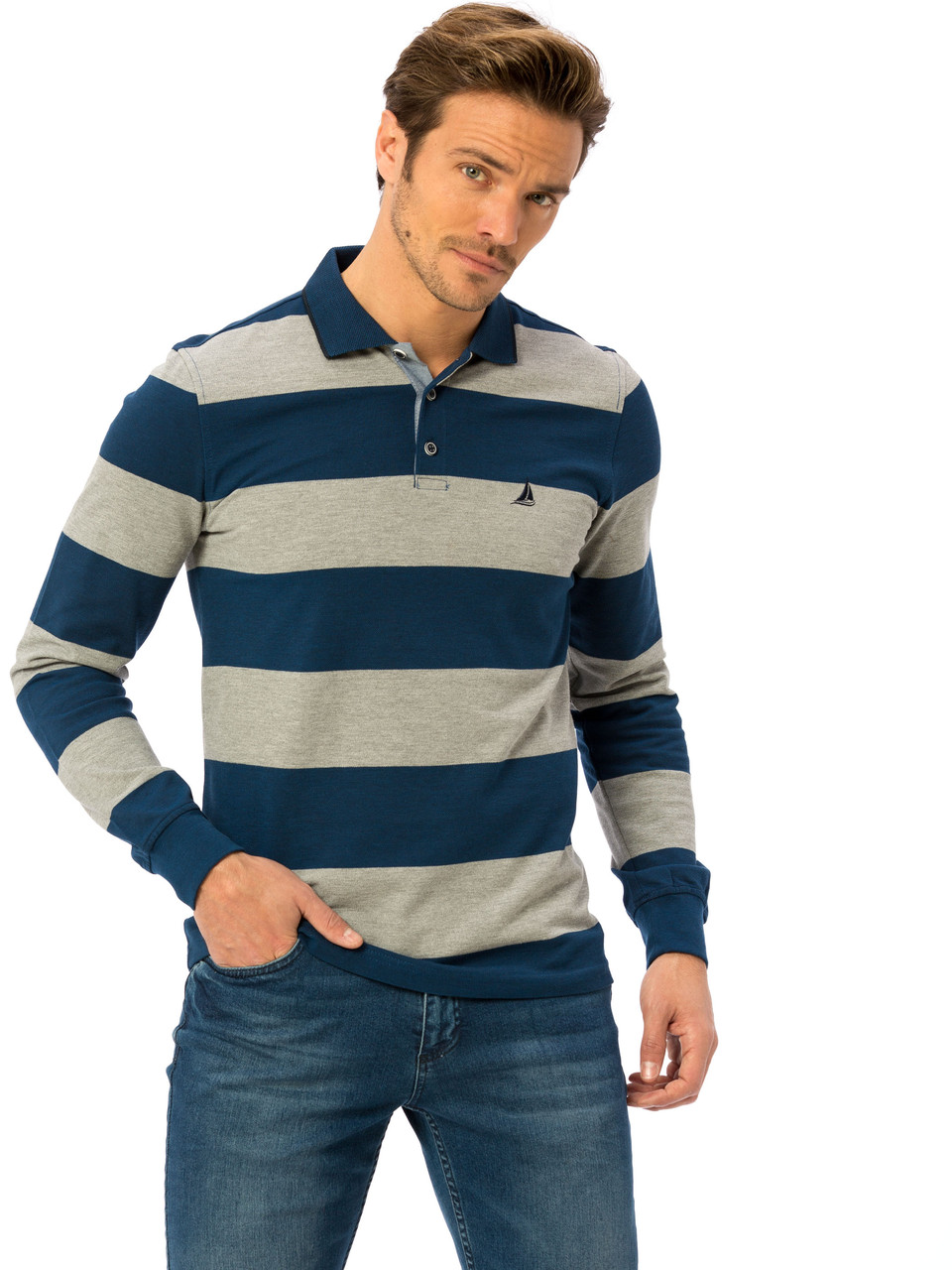 

Мужской реглан LC Waikiki с воротником  Синий (LCWKnitwear-1491-0, Мужской реглан LC Waikiki с воротником S Синий (LCWKnitwear-1491-0)