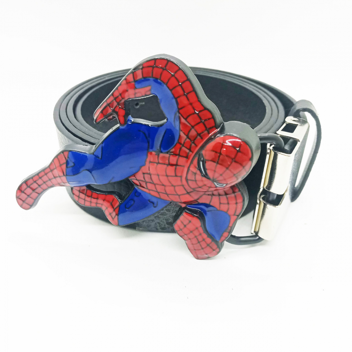 

Поясной ремень кожзам "Spiderman" фигурный Черный